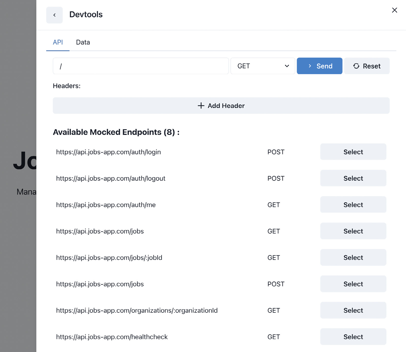 Figure 5.6 – Mocked endpoints
