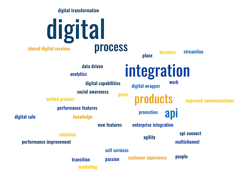 Figure 1.3 – Digital framework word cloud
