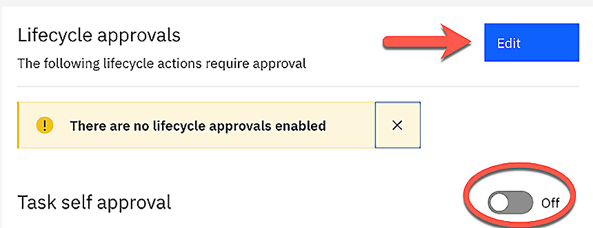 Figure 11.10 – Lifecycle approvals screen
