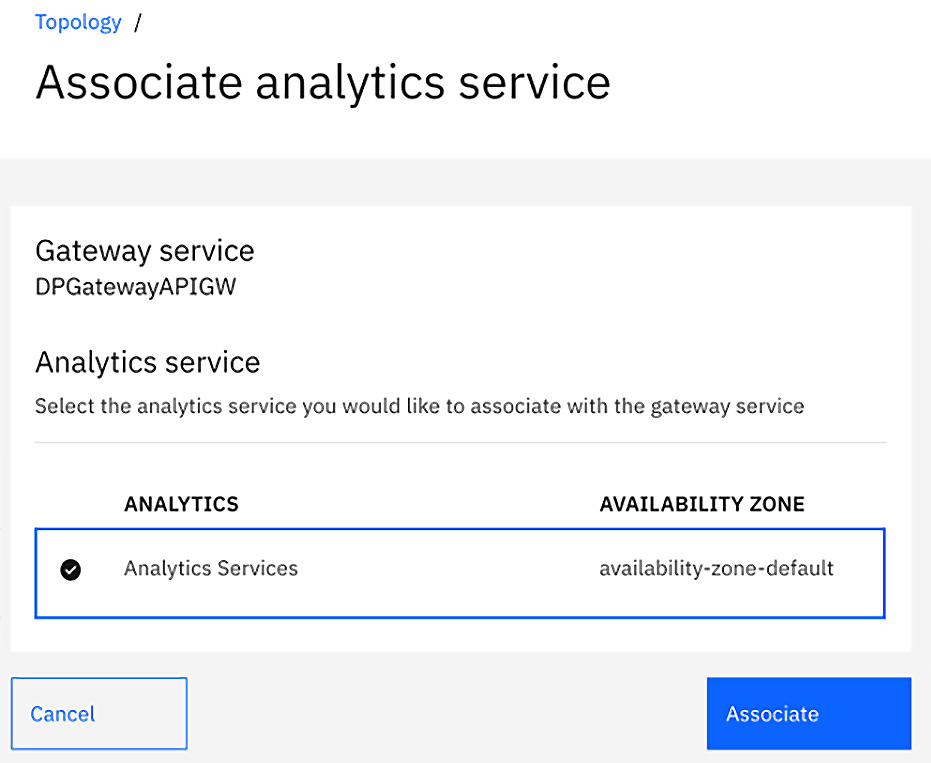 Figure 15.13 – Associate an Analytics server with a Gateway
