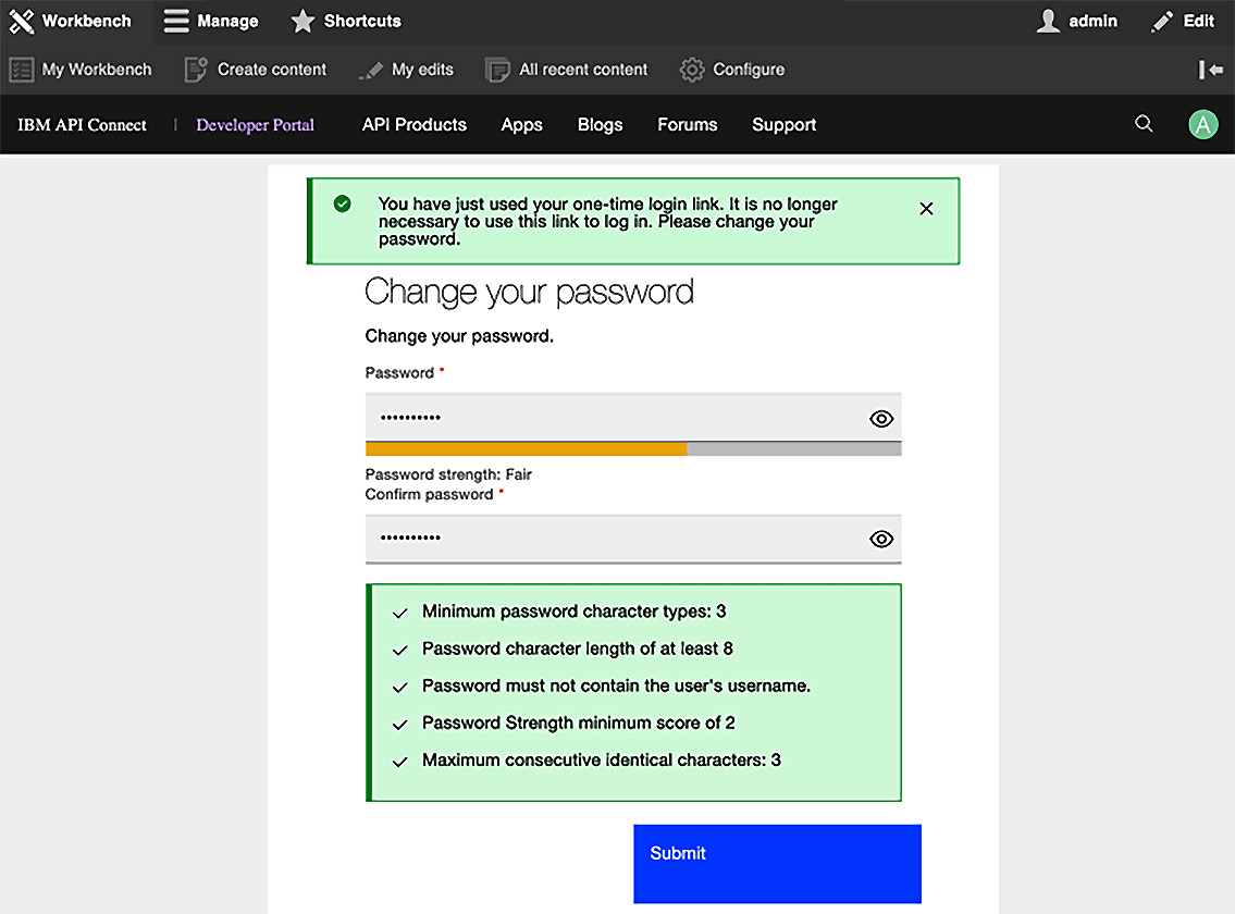 Figure 3.23 – Enter new admin password
