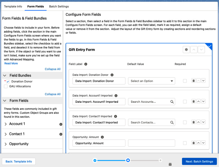 Figure 10.10 – New gift entry template creator in NPSP
