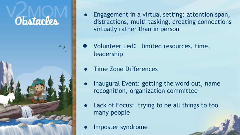 Figure 7.4 – Nonprofit Dreamin V2MOM: Obstacles
