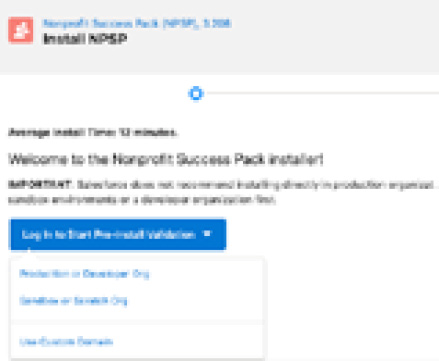 Figure 9.2 – NPSP installer with pre-install validation example
