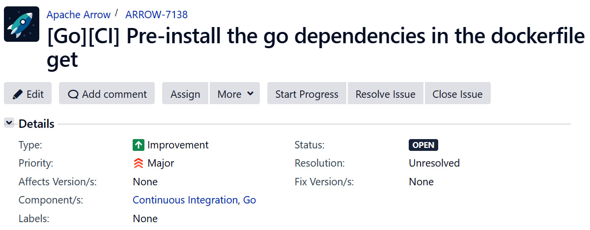 Figure 10.2 – A JIRA issue with the components set
