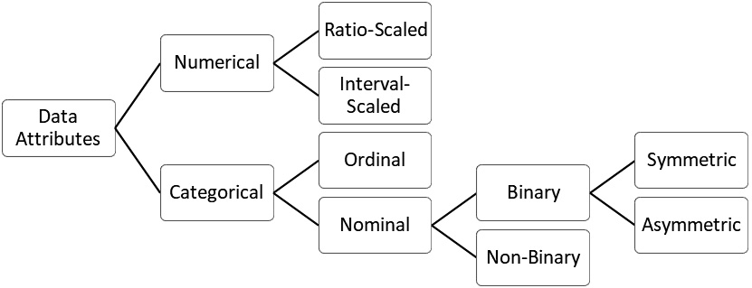 Figure 3.5 – Types of data attributes
