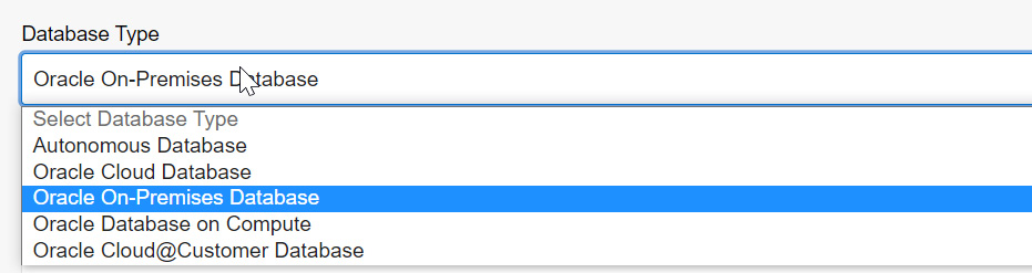 Figure 7.13 – Choosing the database type
