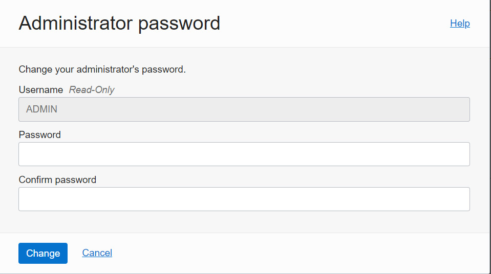 Figure 7.2 – Specifying a new password for the administrator user
