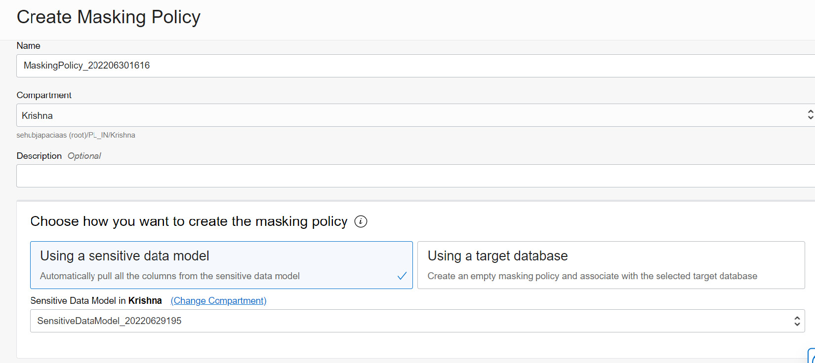 Figure 7.35 – Creating a masking policy using a sensitive data model
