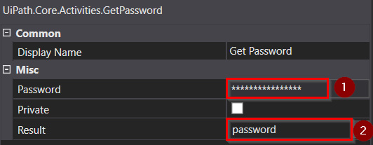 Figure 12.19 – Get Password properties

