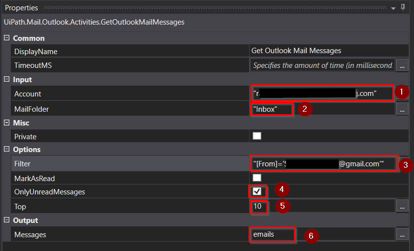 Figure 12.39 – Get Outlook Mail Message properties
