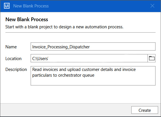 Figure 14.3 – Creating a new process
