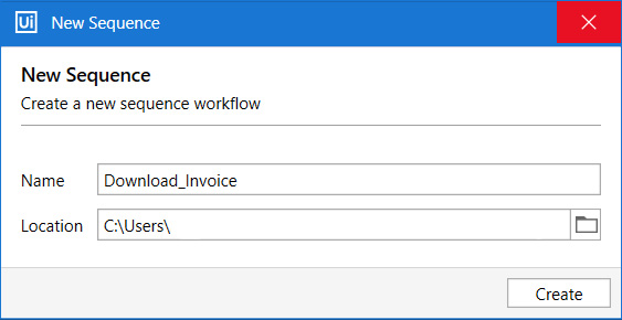 Figure 14.7 – Creating the Download_Invoice sequence
