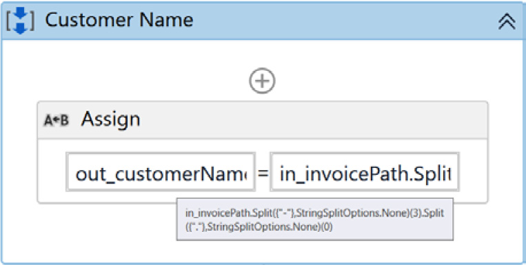 Figure 14.19 – Extracting the customer name
