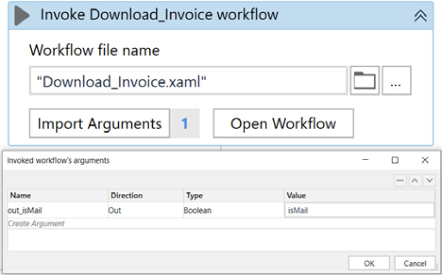Figure 14.49 – The Invoke Download_Invoice workflow
