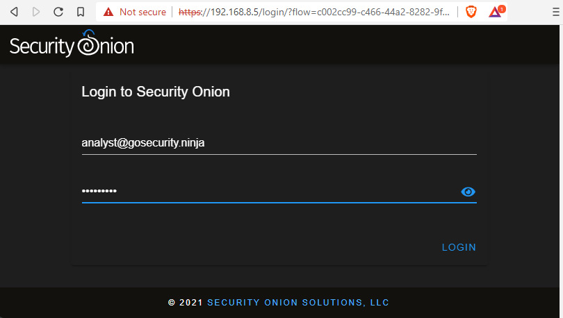 Figure 11.7 – Log in to Security Onion
