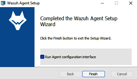 Figure 11.18 – Running the Wazuh agent configuration interface
