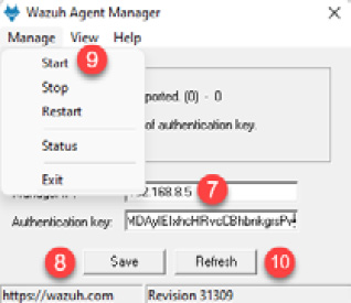 Figure 11.20 – Starting the service of the Wazuh agent
