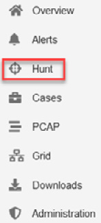 Figure 14.38 – Opening the Hunt dashboard
