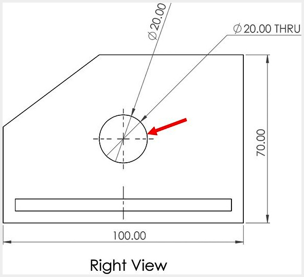 Figure 10.42 – The click area to get the hole callout
