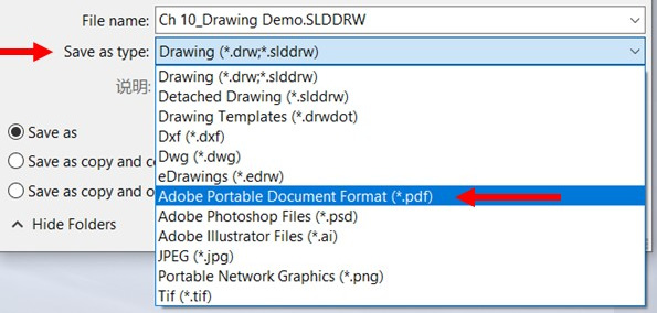 Figure 10.52 – Saving the drawing as a PDF document
