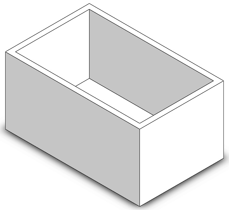 Figure 12.15 – The resulting 3D model after applying the shell feature
