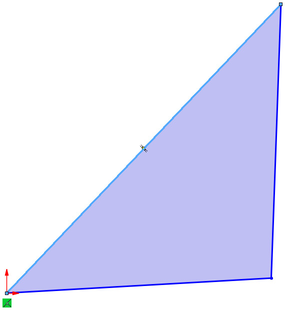 Figure 3.17 – Three under-defined lines forming a triangle
