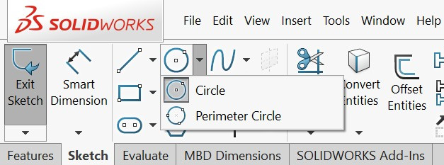 Figure 3.31 – The Circle sketching command
