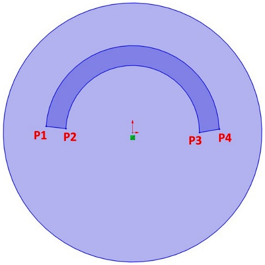 Figure 3.33 – The arcs endpoints can be connected using lines
