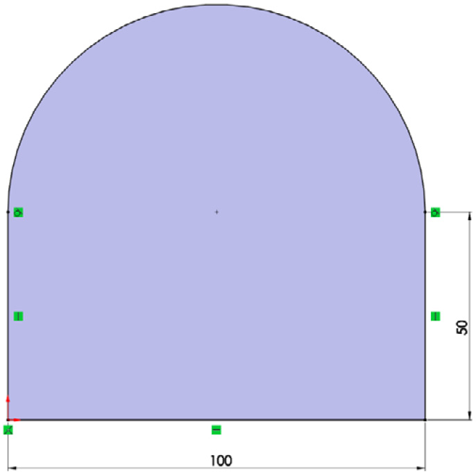 Figure 4.9 – The original sketch before applying an offset
