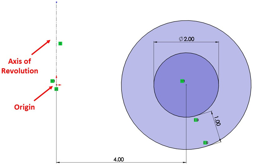 Figure 5.61 – The sketch used to apply the revolved boss feature
