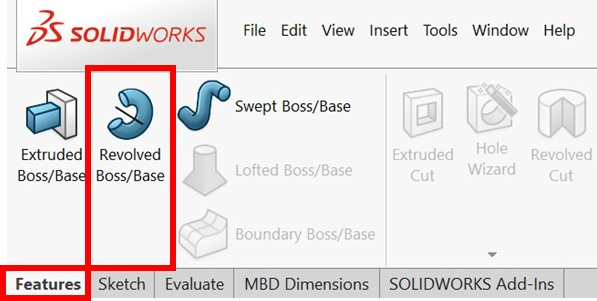 Figure 5.62 – The location of the revolved boss feature
