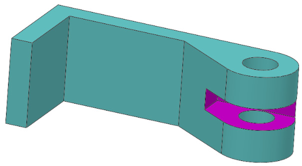 Figure P1.14 – The slot in the connector can be created with an extruded cut
