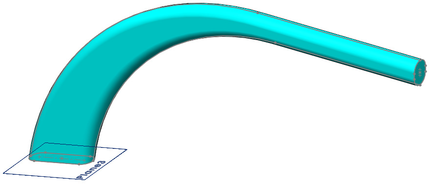 Figure P1.20 – The resulting shape after applying the lofted boss
