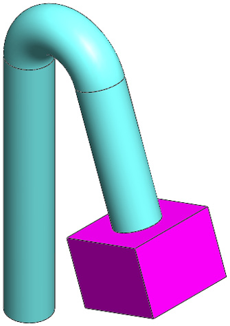 Figure P1.24 – An extruded boss built using a face resulting from the swept boss
