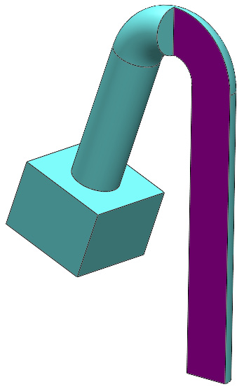 Figure P1.26 – A rectangular sketch can be used with an extruded boss to create the cut
