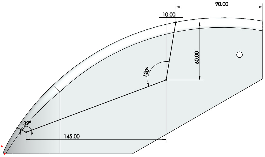 Figure P2.52 – A sketch can be used to split bodies
