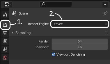 Figure 10.2 – The Render Engine option in the Render tab of the Properties editor
