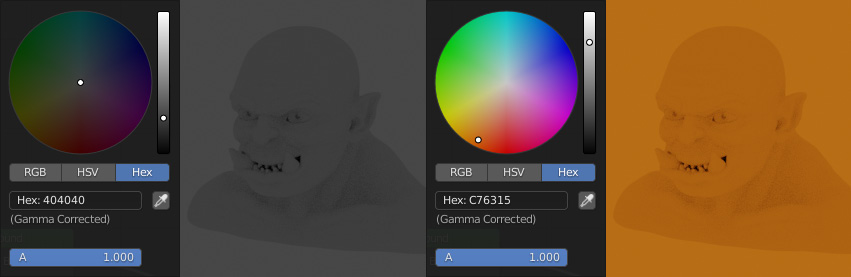 Figure 10.21 – The ambient light color changed from gray to orange
