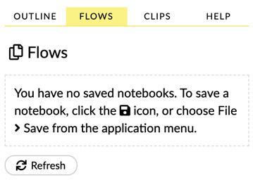 Figure 2.6 – Saved flows
