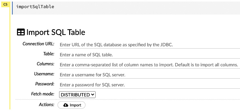 Figure 2.12 – Import SQL Table
