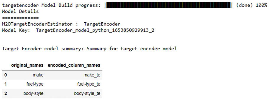 Figure 3.32 – The result of target encoder training 
