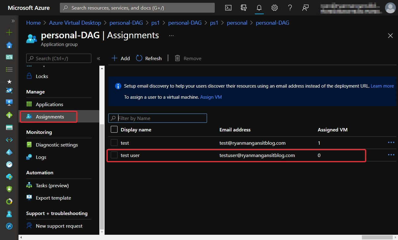 Figure 7.27 – The same user in the Azure portal confirming the assignment worked