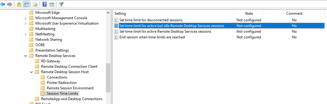 Figure 7.36 – Settings available under Session Time Limits