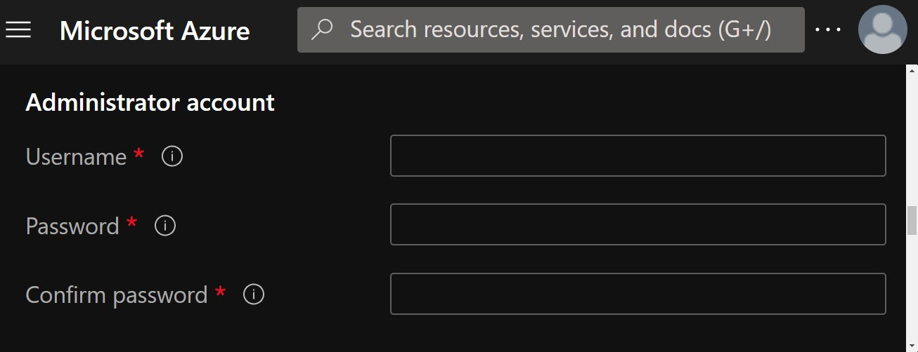 Figure 9.4 – The Administrator account section