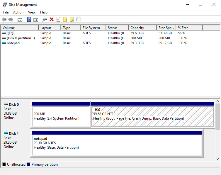 Figure 15.14 – Attached application file container for Notepad