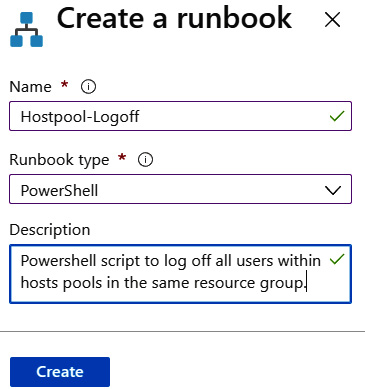 Figure 17.9 – Create a runbook blade