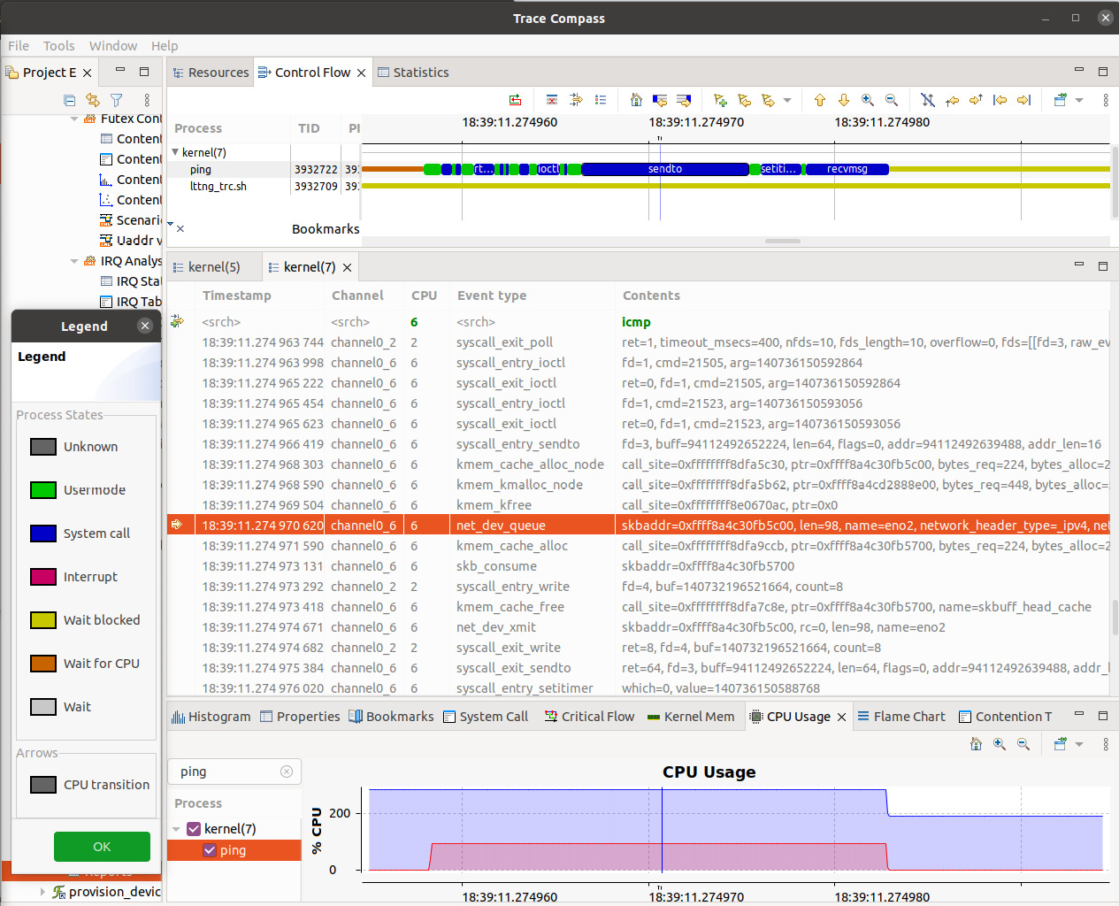 Figure 9.28 – A truncated screenshot of the superb Trace Compass GUI
