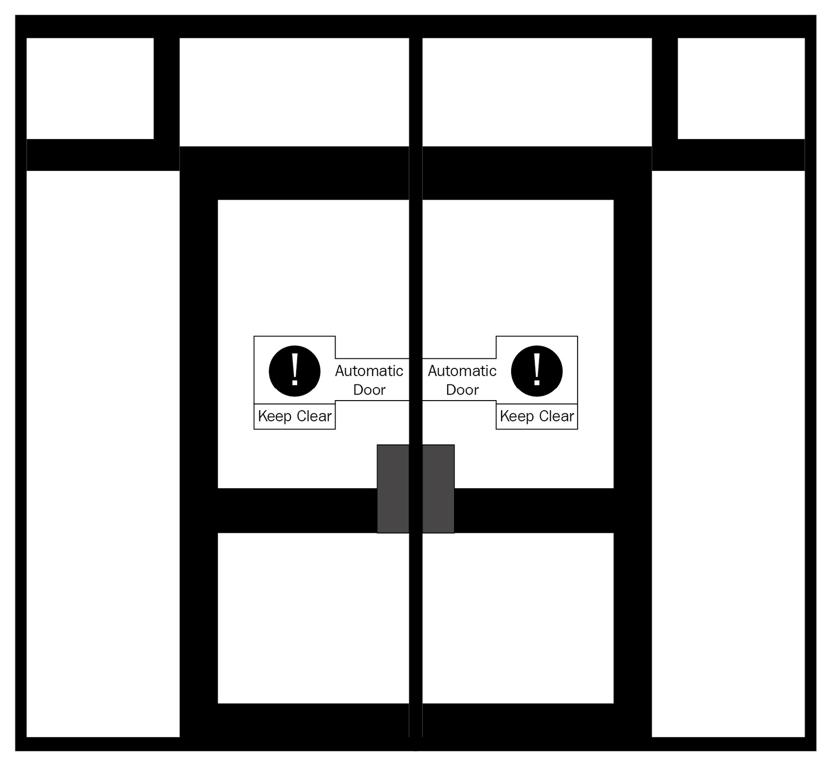 Figure 9.1 – Automatic entrance door installation
