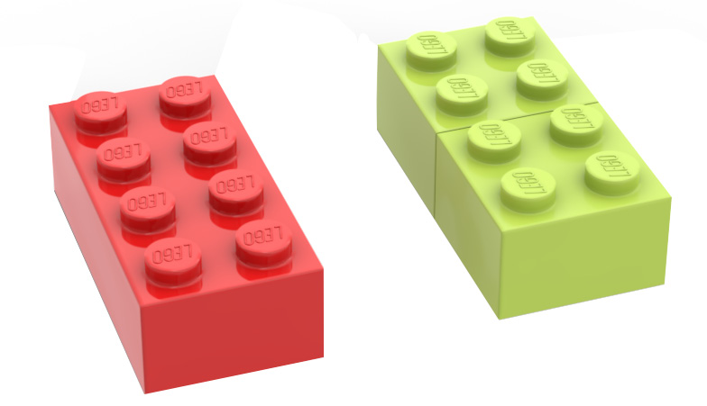 Figure 9.73 – LEGO bricks for hat colors 
